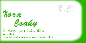 nora csaky business card