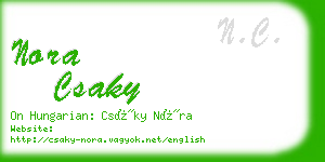 nora csaky business card